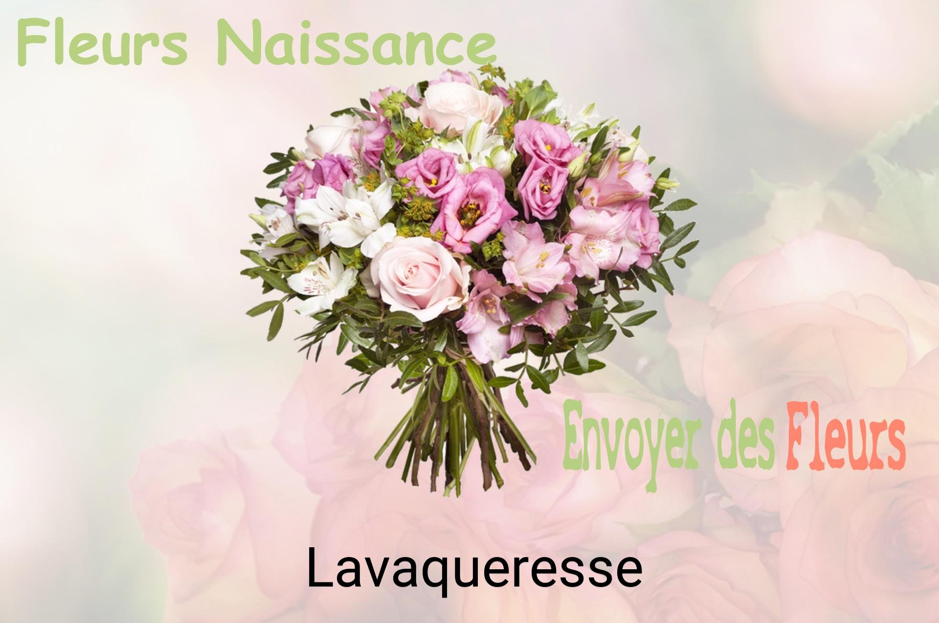Bouquet de fleurs de naissance livré à Lavaqueresse