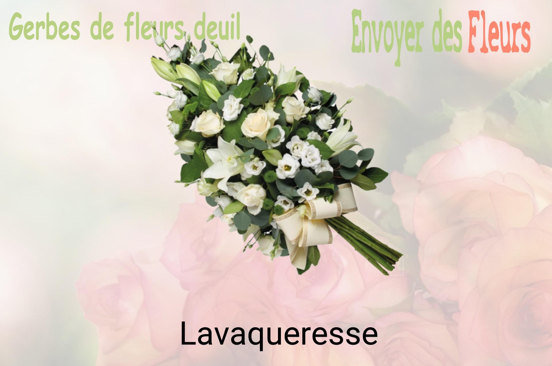 Gerbe de fleurs de deuil livrée à Lavaqueresse